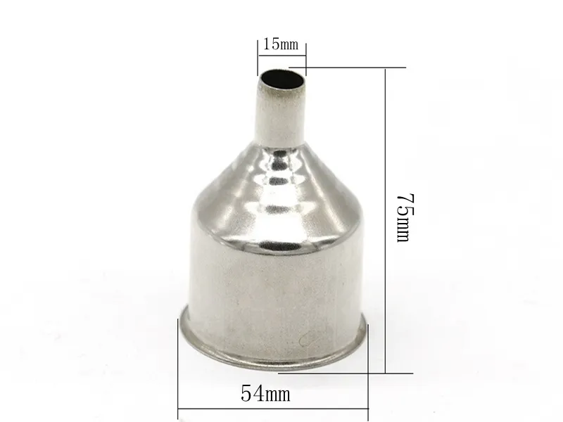 Fast shipping 75mm Stainless Steel Funnel Wide Mouth Wine Oil Funnel Convenient Kitchen Tool