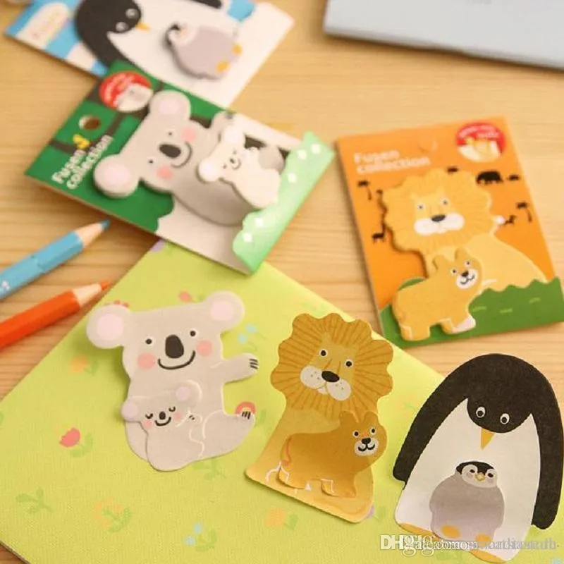 Animal Parents and Kids Type Paste Sticky Notes Bookmark Marker Memo Flags E00060 BARD