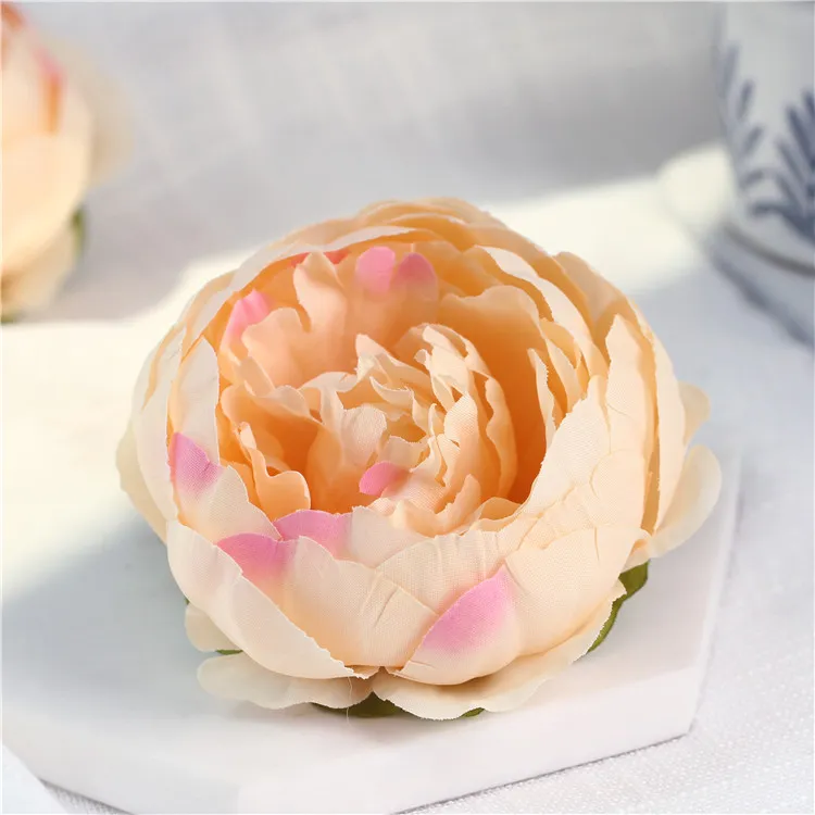 10cm Artificial Flowers For Wedding Decorations Silk Peony Flower Heads Party Decoration Flower Wall Wedding Backdrop White Peony