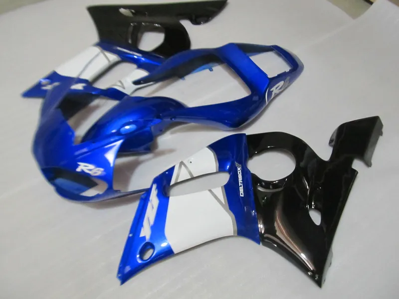 Послепродажное moto частей обтекателя комплект для Yamaha YZF R6 98 99 00 01 02 синий белый черный обтекатели yzfr6 1998-2002 OT12