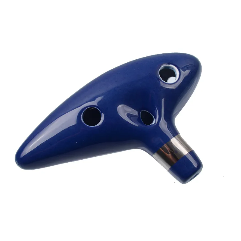 DHgate 12 Hole Alto C Ocarina in Blue Ceramic Inspired by The Legend of Zelda Musical Instrument for Beginners and Professionals Musical Instruments