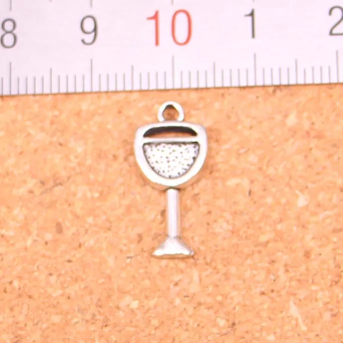 156pcs Antique Silver Plated wine glass Charms Pendants for European Bracelet Jewelry Making DIY Handmade 20 9mm318V