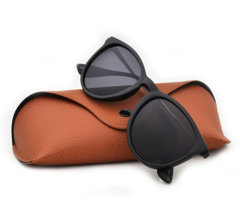 2019 Summer Fashion Sunglasses Women men Brand Designer TR90 frame Cat Eye Sun glasses uv400 Goggles Oculos De Sol Feminino with brown Case