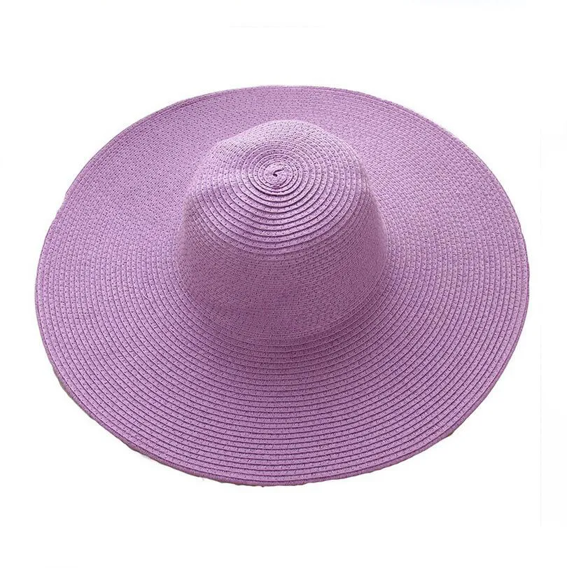 Gran oferta, sombrero para el sol de primavera y verano para mujer, sombrero de paja, sombrero de playa, aleros de vacaciones EMB035