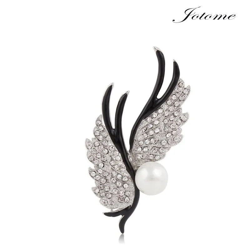 100PCS/Lot Sliver Plated Brooch Rhinestones Imitation Pearl Brooches For Women Wedding Collar Clip Scarf Buckle Hijab Pins