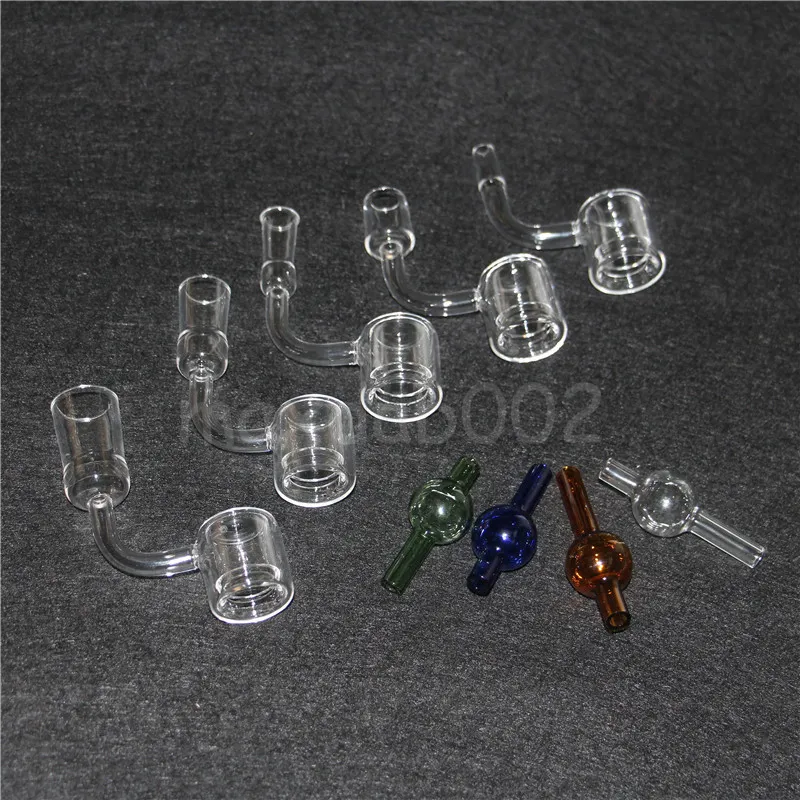 smoking Set XXL Quartz Thermal Banger Bubble With Quartzs carb cap 10 14 18mm Double Tube Nails Tips glass bongs