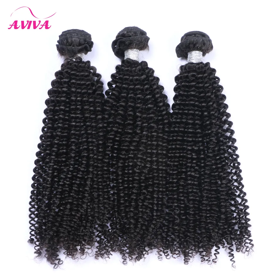 Lot Brasileiro Cabelo Virgem Encaracolado Com Fecho Grau 8A Não Processado Brasileiro Kinky Curly Cabelo Virgem Tecer Pacotes E Top Lac1776987