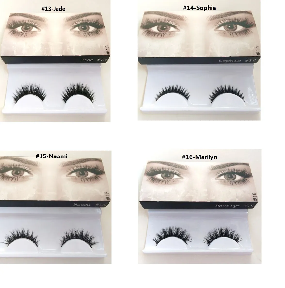 Cílios Falsos 20 Tipos Handmade Handmade 3D Mink Hair Eye Lash Extensões Natural Sintética Cílios Fibra Eyes Beauty Maquiagem ferramenta