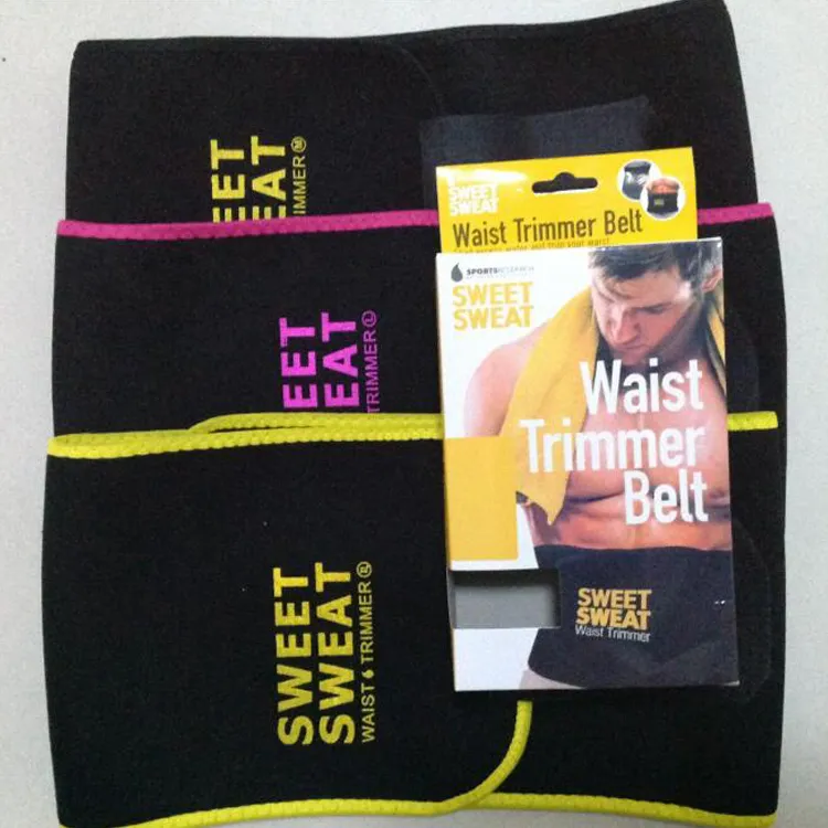 2017 hot Sweet Sweat Premium Waist Trimmer Men Women Belt Slimmer Exercise Ab Waist Wrap with color retail box