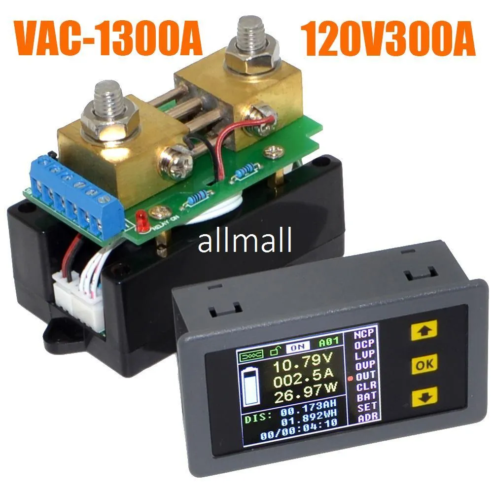 Freeshipping VAC1300A Multifunction Wireless Bi-directional Volt Ammeter Capacity Watt Table Coulometer