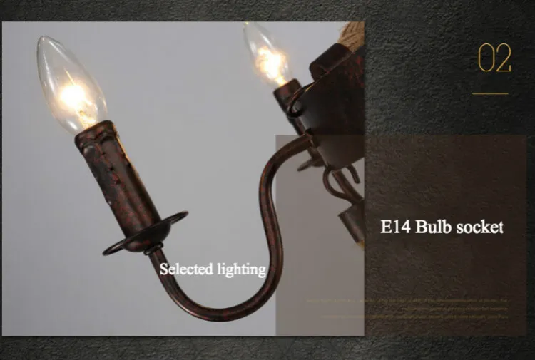 مصابيح قلادة رجعية فاخرة الحبل الصناعي Edison Vintage Restaurant Bar Light American Style Mistures Nordic Lighting Tiptures