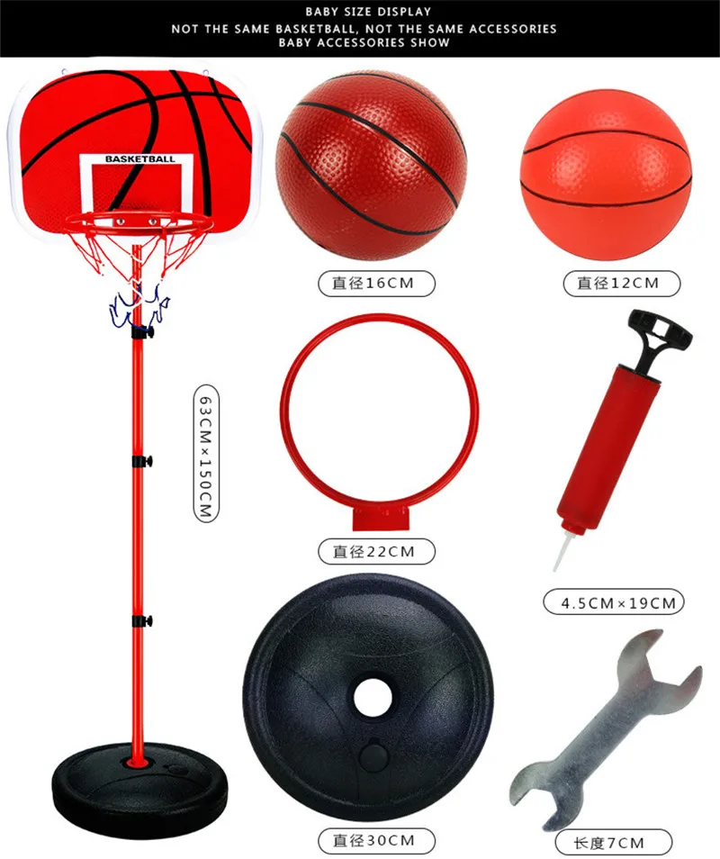 Hot Barn Basketboll Stand 150cm Barn utomhus Justerbar Basketball Sport Set Kit Gratis frakt