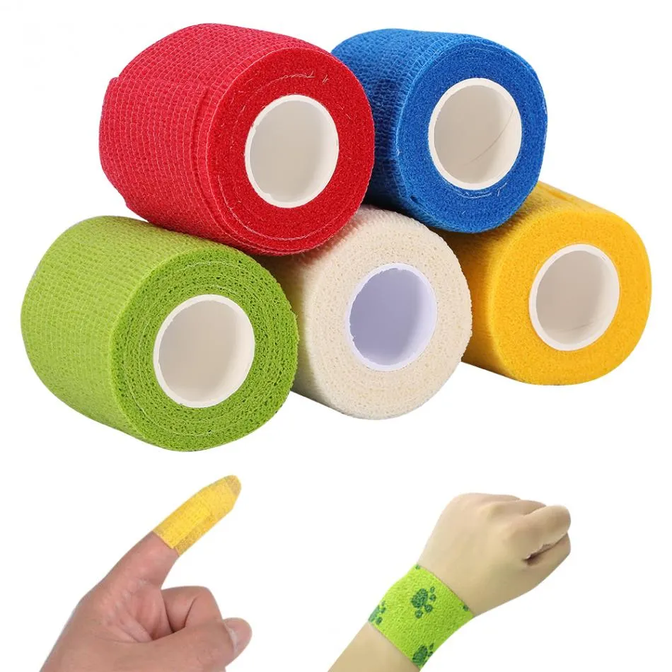 25 mm Self adhésif Bandage élastique entier Tissu non tissé pas cher pour la protection sportive 1 pouce Tatouage Support Grip Elastic Tapes 245105139