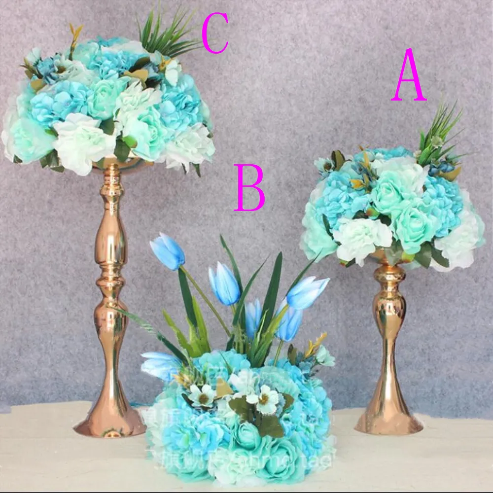 Nouvelle Arrivée Route Plomb Fleurs Artificielles Fleurs De Mariage Route Plomb De Mariage Pièce Maîtresse Maison Table Décoration 7 Couleur