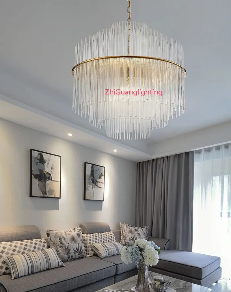 glaskristaller för ljuskronor kristalllampa efter modern minimalistisk restaurang atmosfär sovrum villa vardagsrum ljuskrona