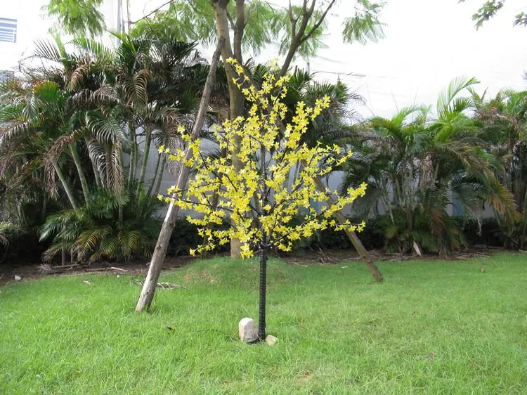 Arbre de fleurs de cerisier LED artificiel fait à la main, veilleuse de décoration pour nouvel an, noël, mariage, 80cm