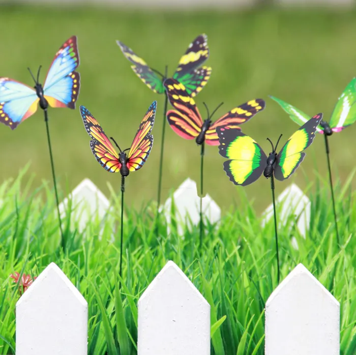 -PACK Butterfly Garden Ornaments & Patio Décor Butterfly Party Supplies Decorations for Outdoor Garden & Butterfly Crafts Simulation