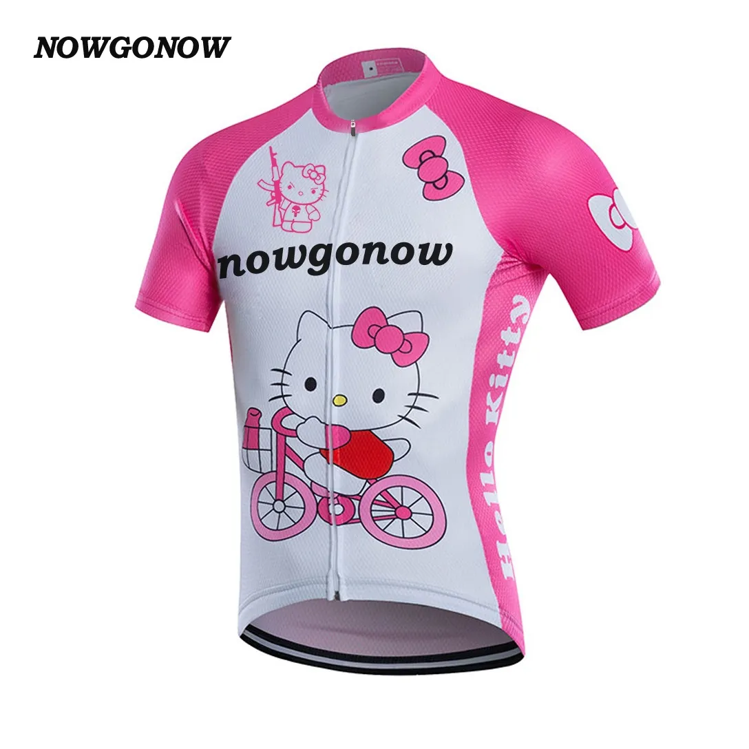 Maglia ciclismo donna 2017 AK abbigliamento abbigliamento bici essere forte rosa bella bicicletta NOWGONOW MTB road team ride top camicia divertente maglia ciclismo