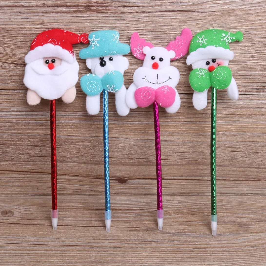 Le nouveau stylo à bille créatif du père noël, stylo de décoration de noël  pour enfants, cadeau de noël, produits de noël, vente en gros