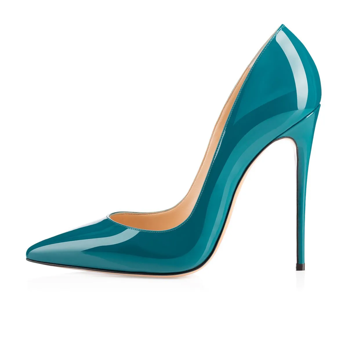 Zandina Ladies Handmade Fashion ASO-kate 120mm Pointed Toe Classic Party Slim Heel Pumps Stiletto Shoes Dark-green