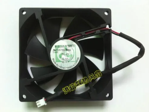 Véritable ventilateur de réfrigérateur RUILIAN SCIENCE 9025 DC12V 0.16A RDL9025S 90*90*25MM 2 lignes