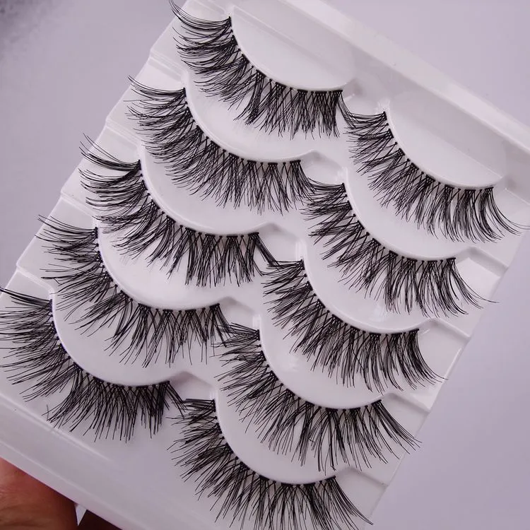 Transparent False Eyelashes Crisscross Box Messy Cross Thick Natural Fake Eye Lashes Professional Makeup Tips Bigeye Long5809854