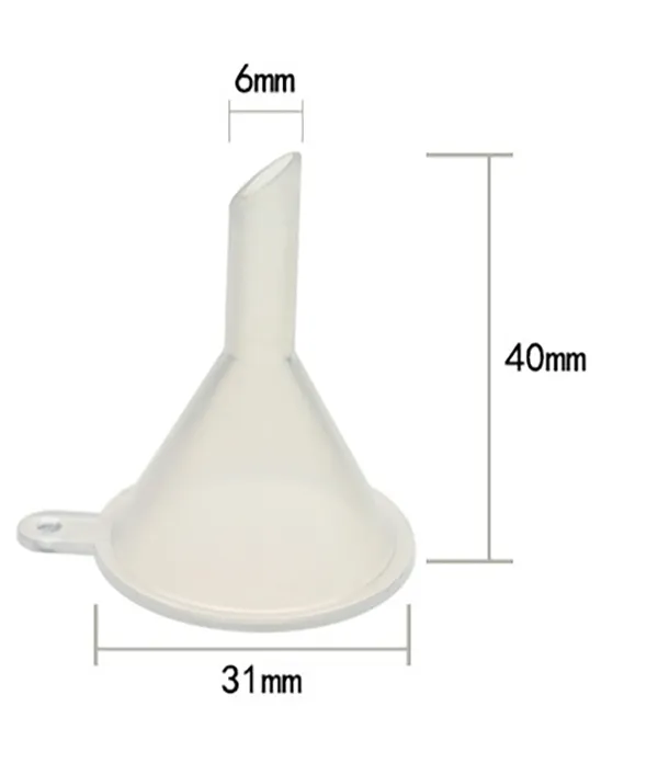 Plástico Pequeño Mini Embudos Difusor Botella de Perfume Líquido Laboratorios de Aceite para Mezclas de Aceites Esenciales Líquidos Químicos Perfume Craft Venta al por mayor 
