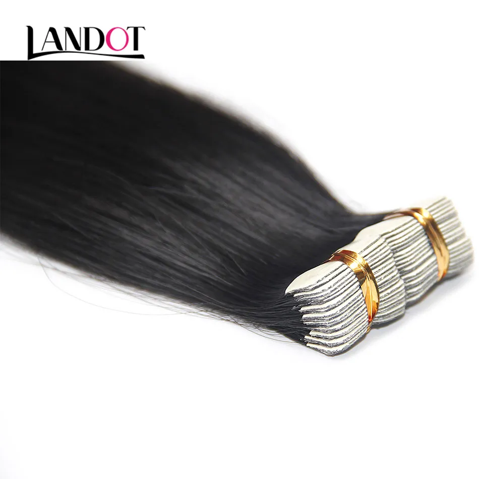 Best 10A Tape In Hair Extensions 100% Original Virgin Human Remy Hair Full Cuticle 200g/Colorful Skin Wefts PU Tape on Hair Extension