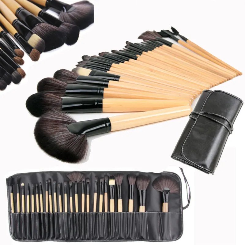 Makeup Brushes Sets 24 st Professionell Makeup Verktyg Borstar Foundation Borstar Kabuki Professionell Makeup Brush Set