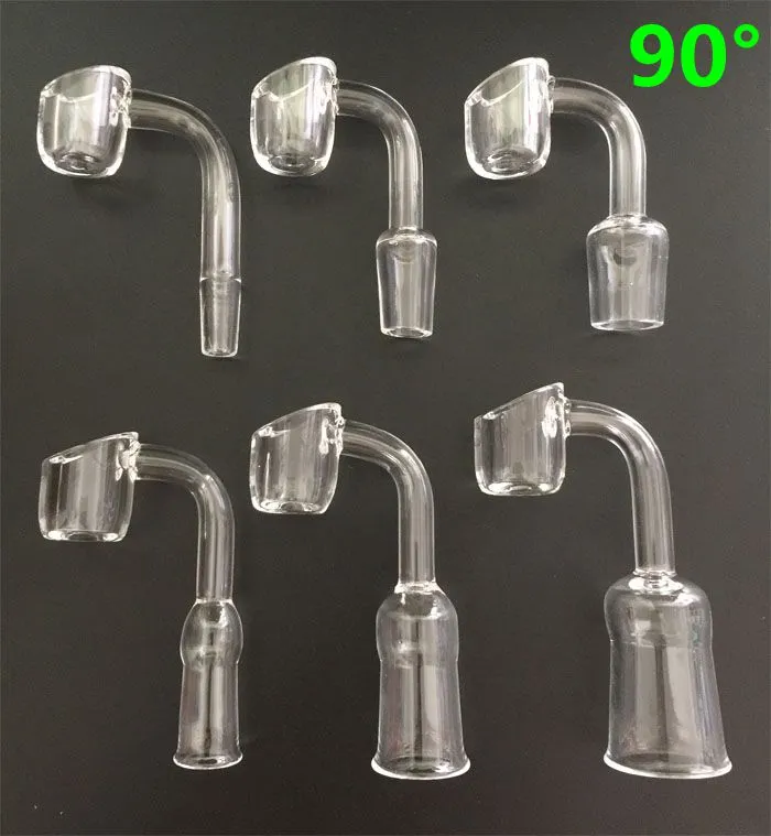 4mm Kalın 100% gerçek Kuvars Banger Çivi 45/90 Derece Kadın Erkek Kase 10mm 14mm 18mm Domeless Kuvars Tırnak Sigara Kase