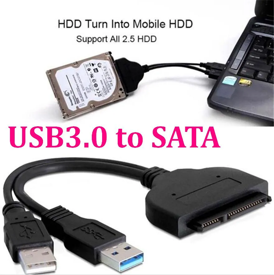 thumbnail image 2 of 2.5" SATA To USB 3.0 Adapter Cable For SSD/HDD - Fast 1-5 Day Delivery (Black/Blue) 2 of 6