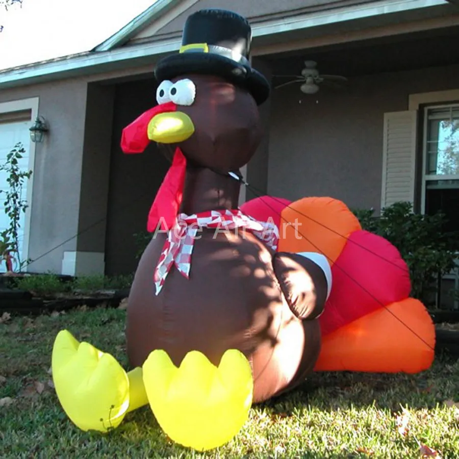 Oxford Fabric For Thanksgiving Promotion Giant Inflatable Turkey