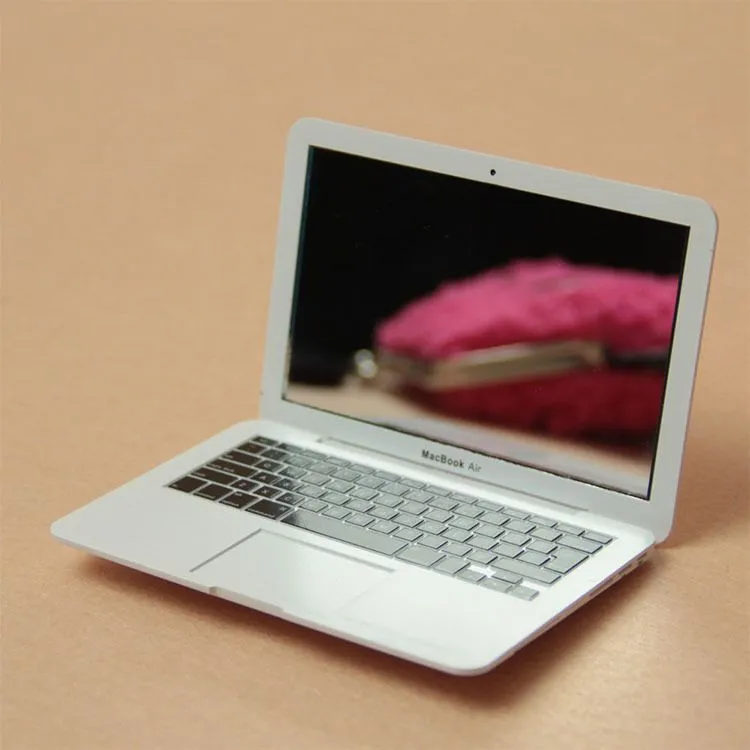 Blanco y plata Mini Laptops Espejo portátil mini espejo personalidad para macbook air / lote DHL