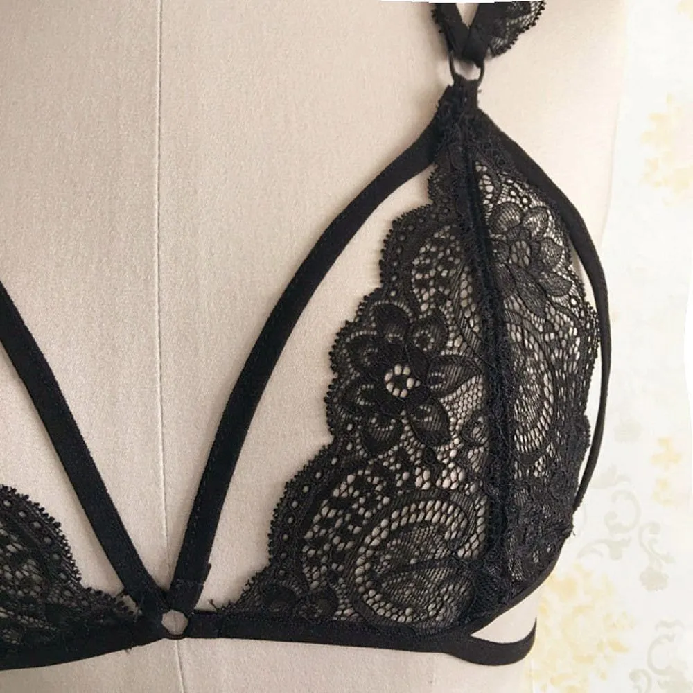 Floral Lace Bralette, Seamless Women Bra