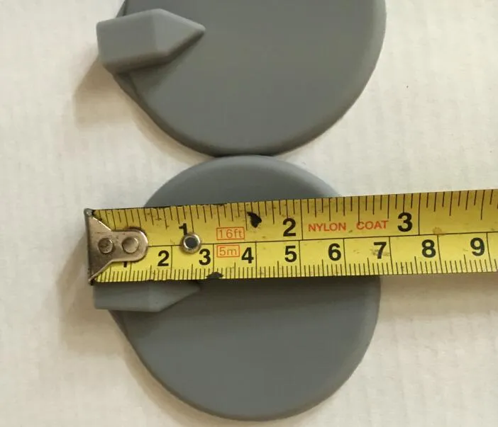 10 adet kaliteli 65 * 65 MM gri Yuvarlak Karbon Kauçuk Elektrotlar ped ile Sinir Stimülatörü için 2mm pin