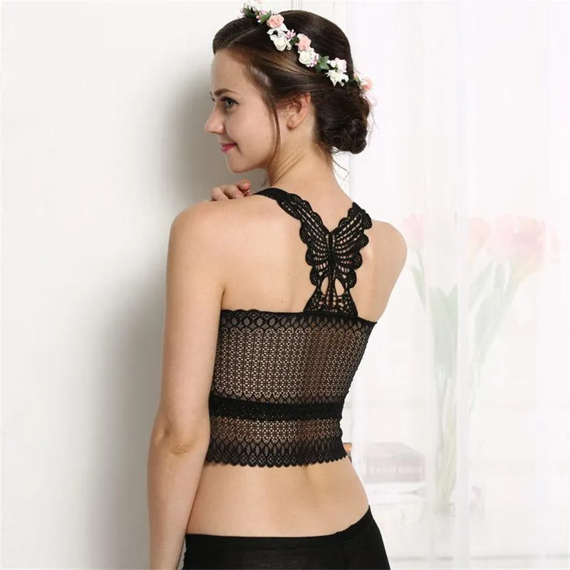 Lace camisole bra Beauty Back Bra Wrapped Chest Lingerie No Wire Underwear