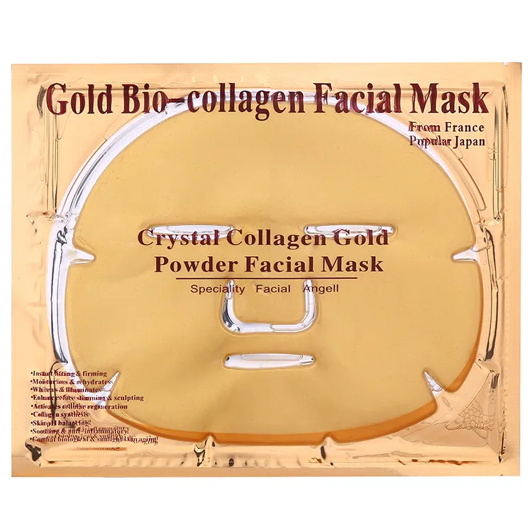 24k ouro pó bio collagen máscara albumen crystal máscara facial menina mulher pele cuidado gel máscara máscara facial cascas livres dhl