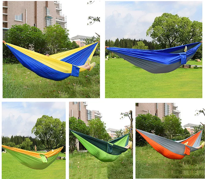 Parachute Hamacs Camping Hamac avec Filet, Double, Extérieur Portable
