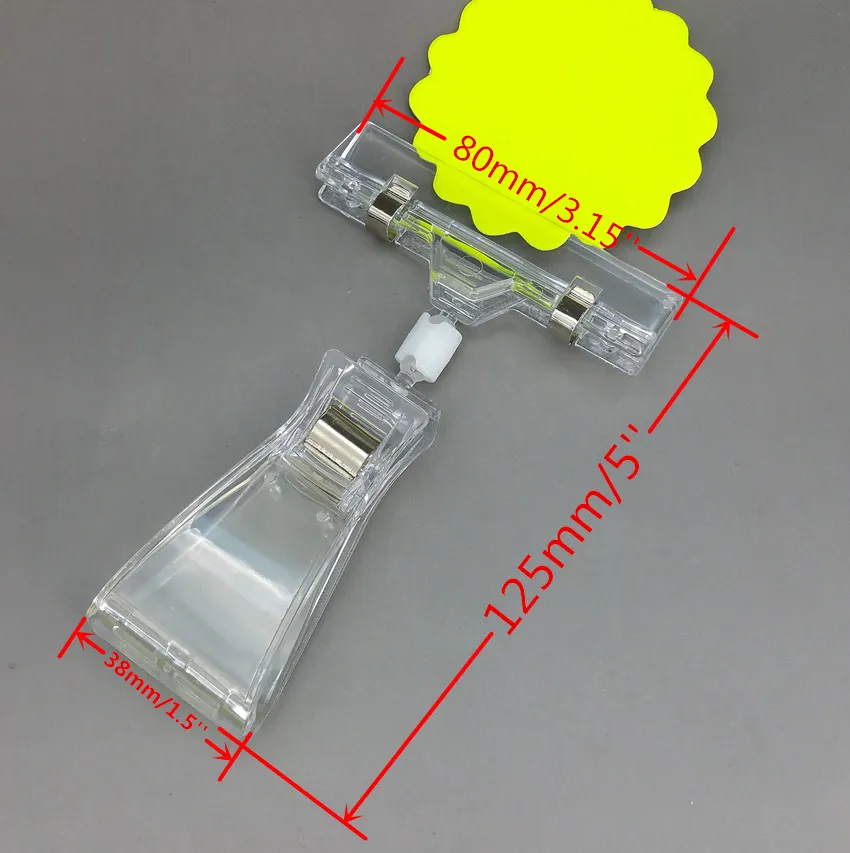 Retail Supplies Pop Plastic Black Swivel Clip Sign Card Display Tag Holder Stor Tube Fit For Dia 55mm Stor storlek i butik 10p285e
