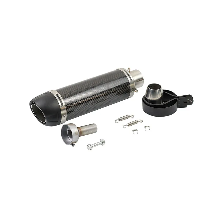 Motorcycle Exhaust Muffler Pipe Carbon Fiber Exhaust pipe CBR 125 250 CB400 CB600 YZF FZ400 Z750 Cafe Racer Exhaust Pipe