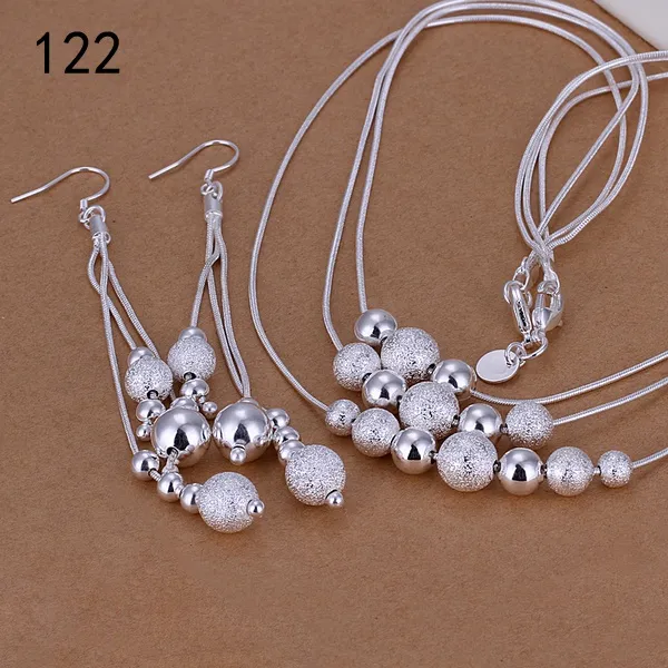 same price mix style women's sterling silver jewelry sets,fashion wedding 925 silver Necklace Earring jewelry set GTS34