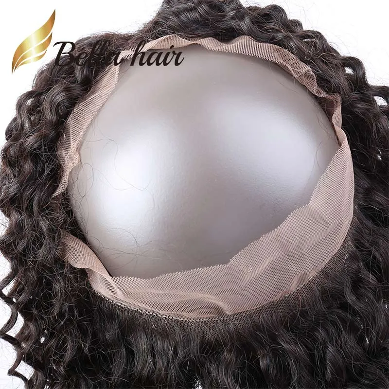 360 레이스 정면 클로저 브라질 페루 인디언 인디언 말레이시아 깊은 곱슬 머리 인간 머리 판매 Bellahair 자연 컬러 처녀