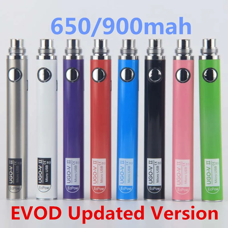 UGO-V II Vape Pen Battery 510 eGo Thread UGO Oringinal Electronic Cigarettes UGO VII eVod Batteries EcPow Brand bulk in stock By ePacket