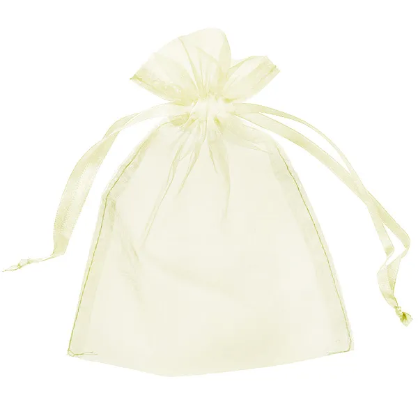 100 peças sacos de embalagem de organza branca porta-joias bolsas lembranças de casamento saco de presente de festa de natal 10 x 15 cm 3 9 x 5 9 in2645