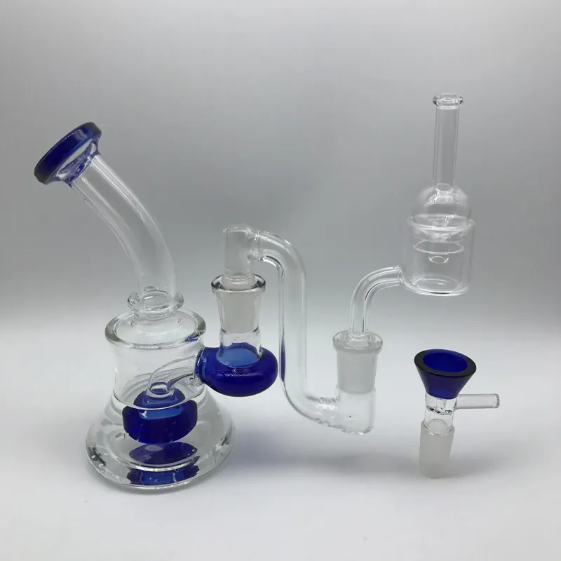 6 Inches Glass Bongs Oil Rigs With Free Quartz Thermal P Banger Nail Glass Bowls Drop Down Heady Beaker Dab Rigs Water Pipes