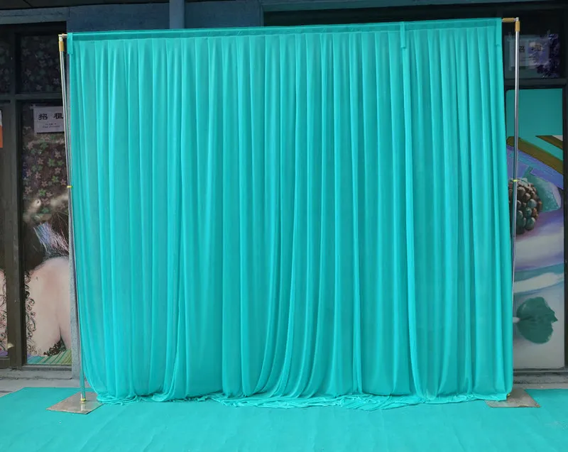 3M*3M white backdrop curtain party background valance wedding backcloth stage curtain for 3*6M