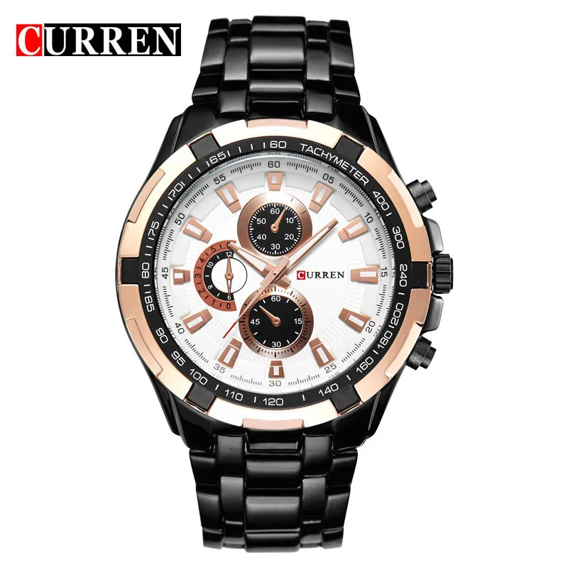 CURREN Watches Men Quartz Watches Top Brand Luxury Men Military Wrist Watches Full Stainlesss Steel Sports Watch Waterproof Quartz Watch