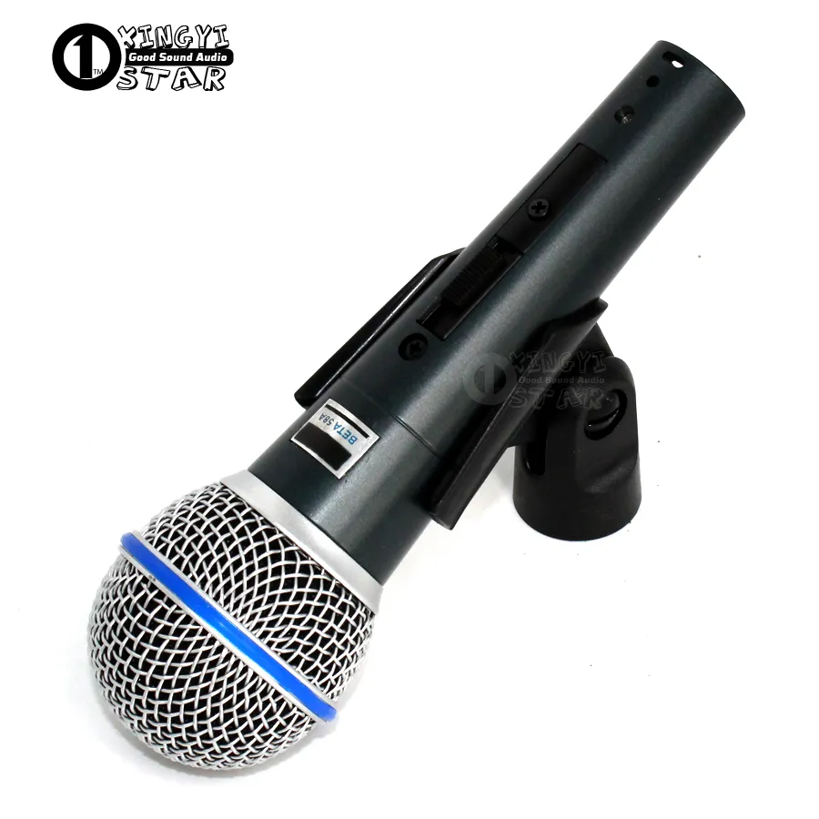 업그레이드 된 버전 Beta58A 스위치 유선 마이크 전문 마이크로노 Supercardioid Dynamic Karaoke Mic Vocal Beta58 믹서 마이크 마이크로폰