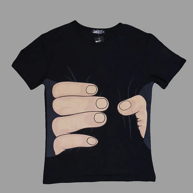 패션 남자의 옷 O- 넥 짧은 소매 남자 셔츠 3d 큰 손 티셔츠 남자 Tshirts Tops Tees Man