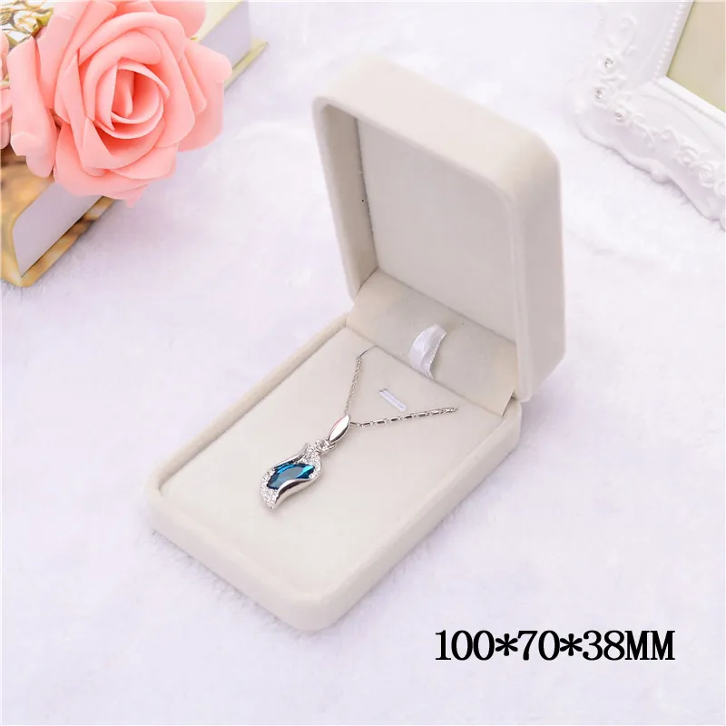 Fashion Jewelry Boxes Pink&Creamy-white Velvet Ring Earrings pendant Necklace bracelet bangle Classic Show Luxury Octagonal Gift Case Box